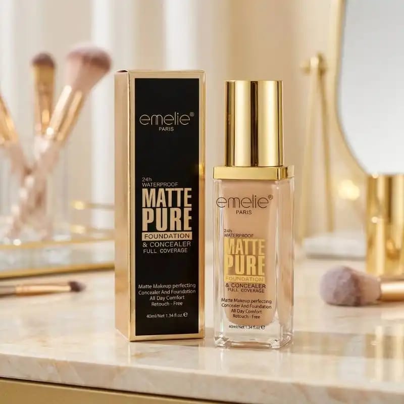 Emilie Paris 24H Waterproof Matte Pure Foundation & Concealer ⨠| Mirhaa Beauty Store