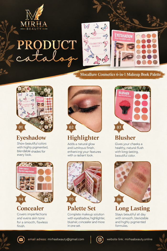Mocallure Cosmetics 6-in-1 Makeup Book Palette 💖